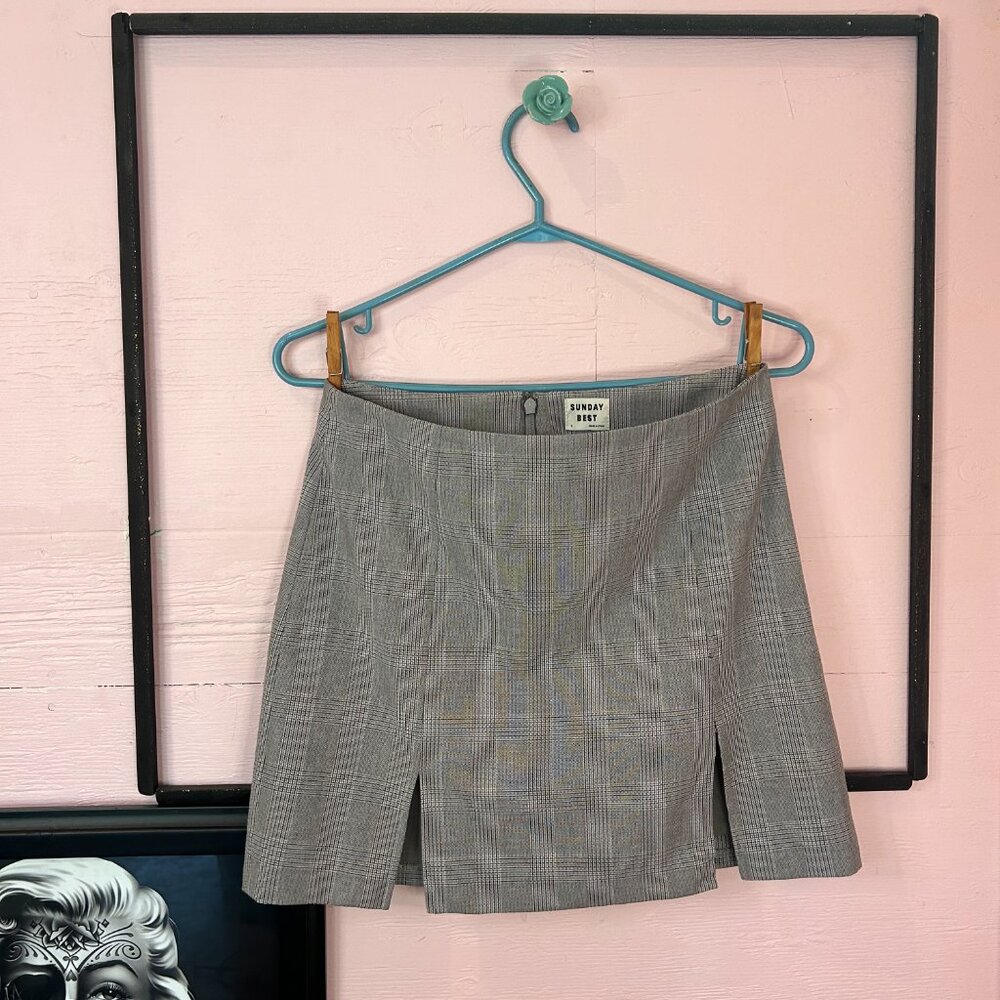 Aritzia Sunday Best Check Mini Skirt